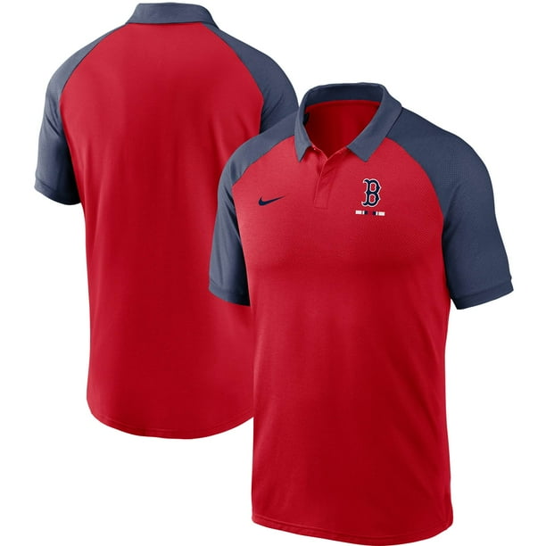 DYNASTY Boston Red Sox Adult Mens 3 Button Dri Ft Polo T-Shirt